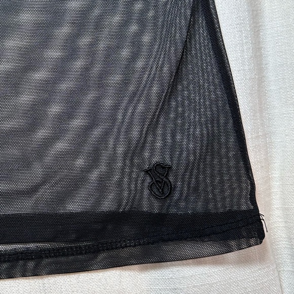 Victoria Secret Black Mesh Tee - Picture 3 of 7